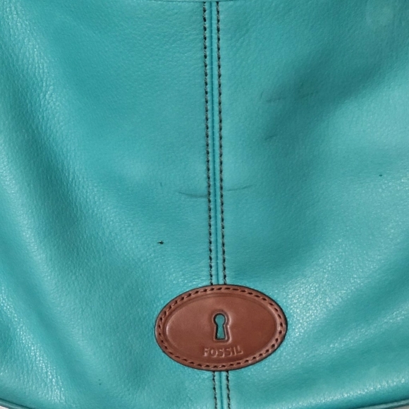 Fossil Morgan Large Zip Top Crossbody/Messenger Bag Maroon Leather - Picture 9 of 10